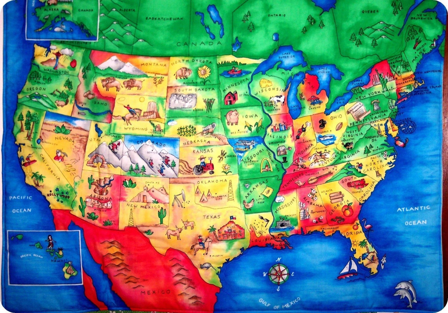 Printable Children S Map Of The United States At Harry Parsons Blog Il 