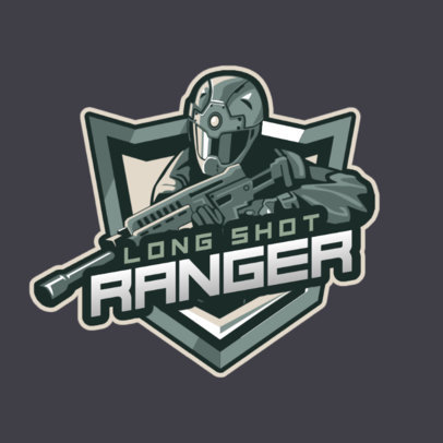 Placeit Free Fire Inspired Gaming Logo Maker With An Armed Character Clipart