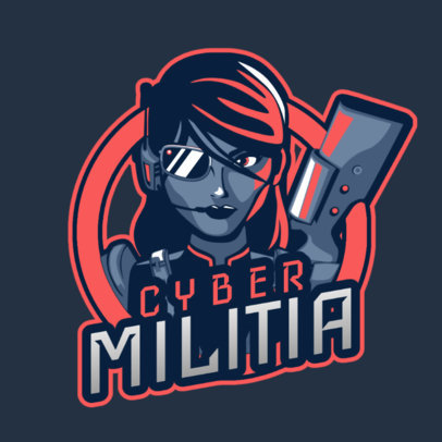 Placeit Free Fire Inspired Gaming Logo Maker With An Armed Character Clipart