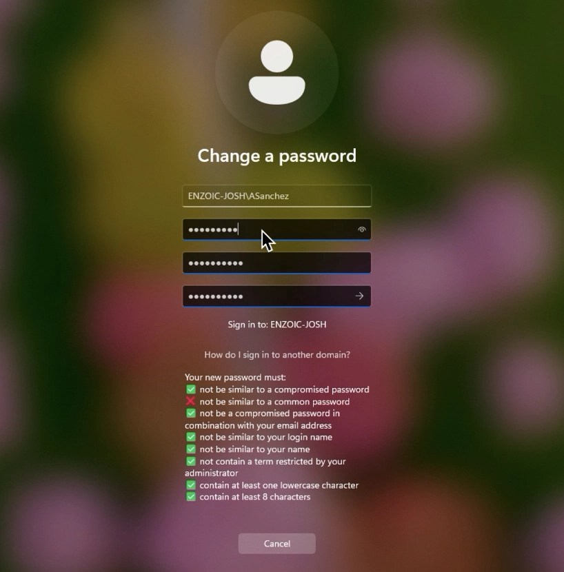 パスワードフィードバック Enzoic Active Directory