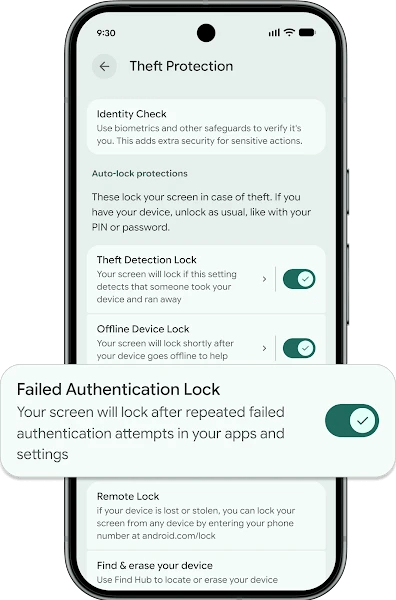 Android theft protection 