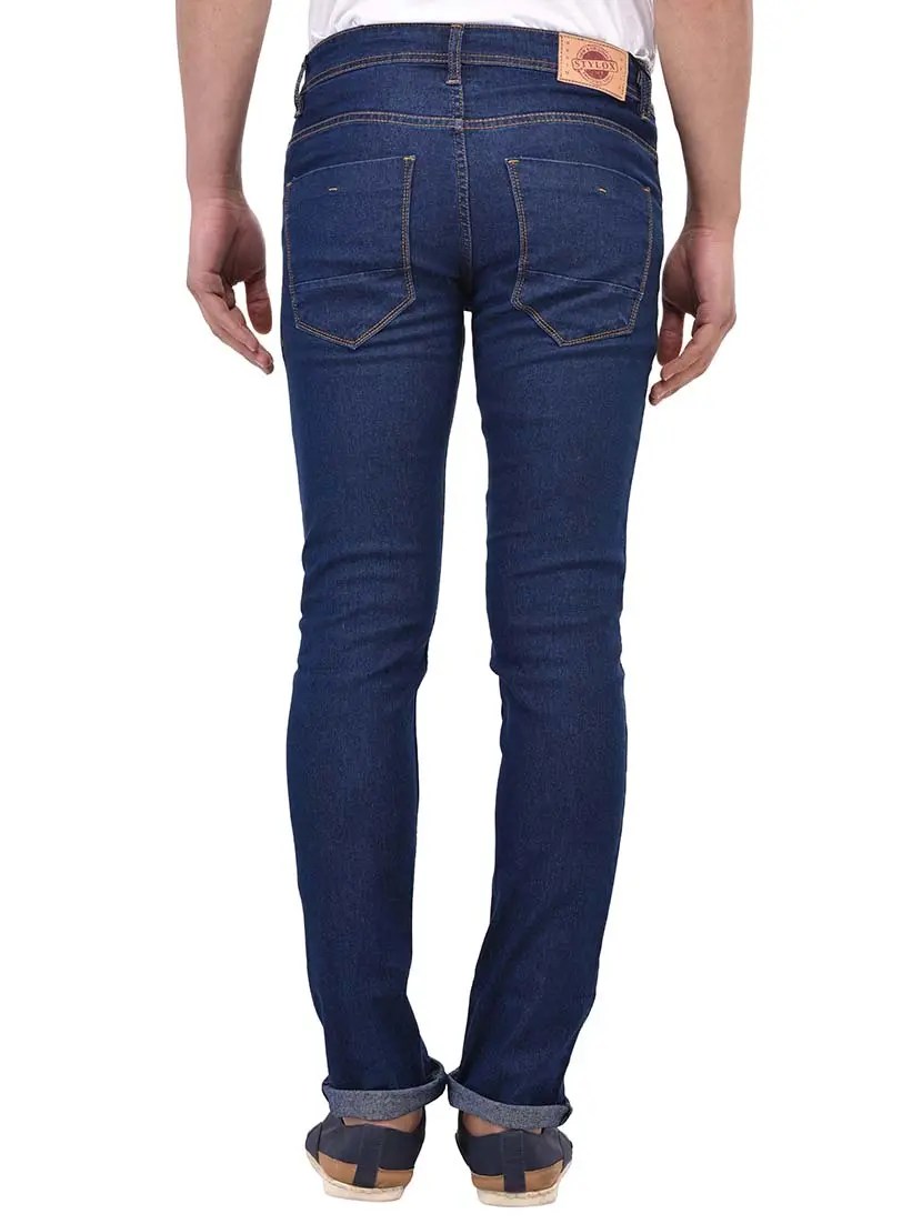 Buy dark blue light washed jeans for men from stylox for ₹629 at 37%