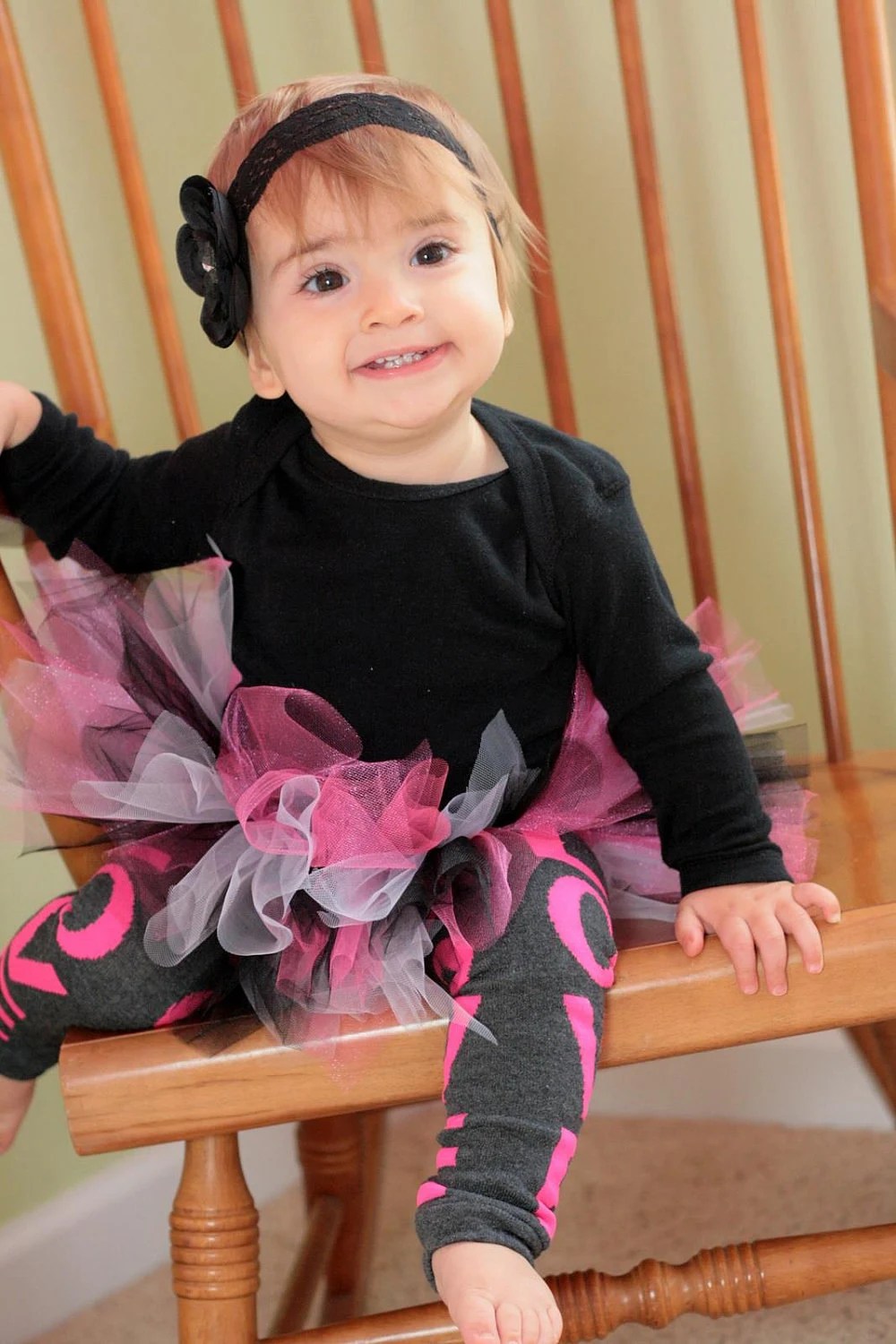 Pink, Black & White Tutu (NB-12m) - The "Betsy" Tutu