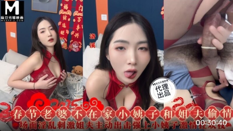 原創 [MP4/1.1GB]麻豆傳媒x三只狼 SZL028 春節老婆不在家小姨子和姐夫偷情 洛溪 - 截图1