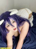 Koleksi Micanesan Cosplay Albedo Tobrut Telanjang
