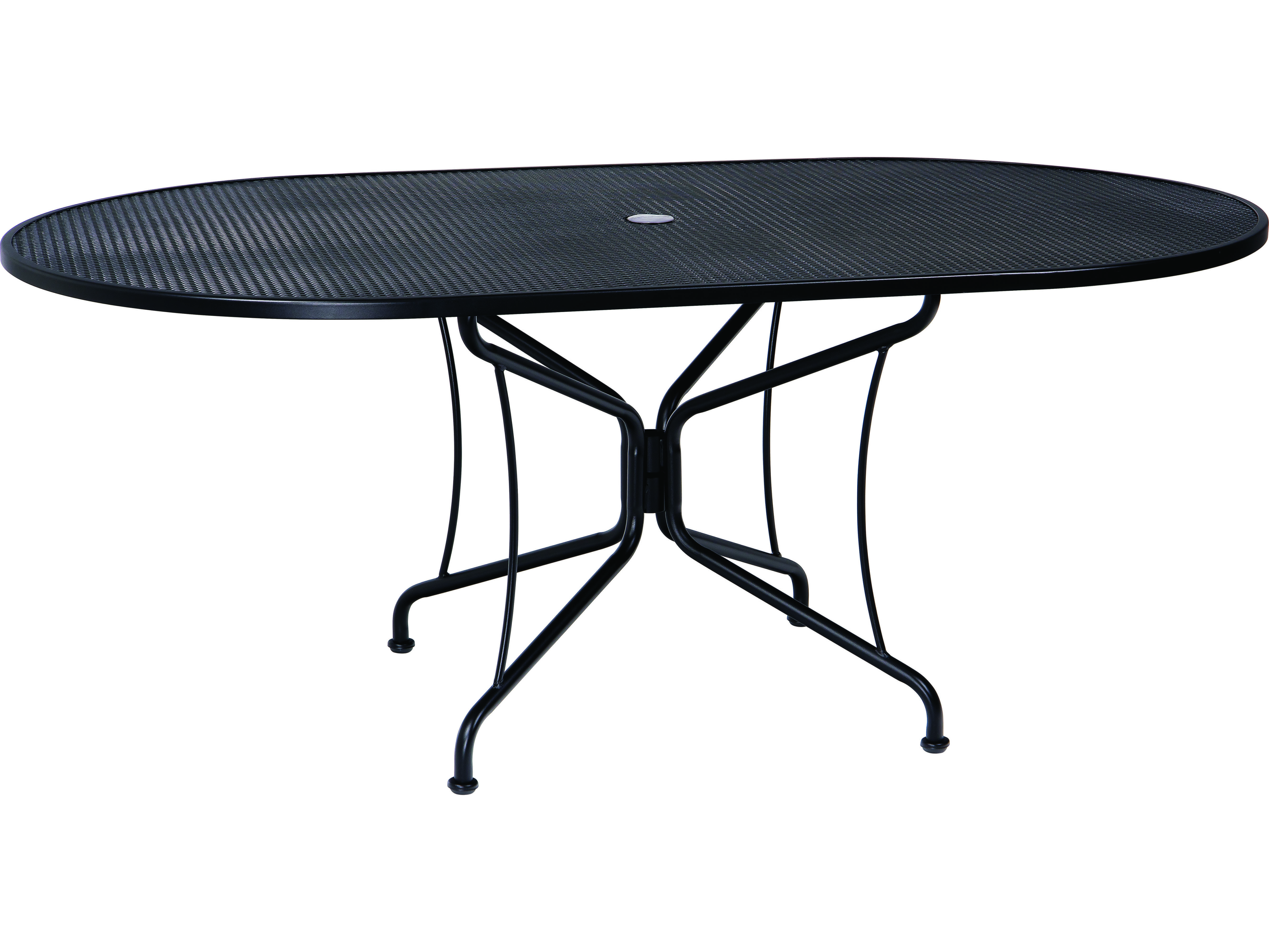 Castaic san fernando valley ) pic hide this posting restore restore this posting $30 Woodard Wrought Iron Mesh 72 W X 42 D Oval 8 Spoke Dining Table With Umbrella Hole Wr190306