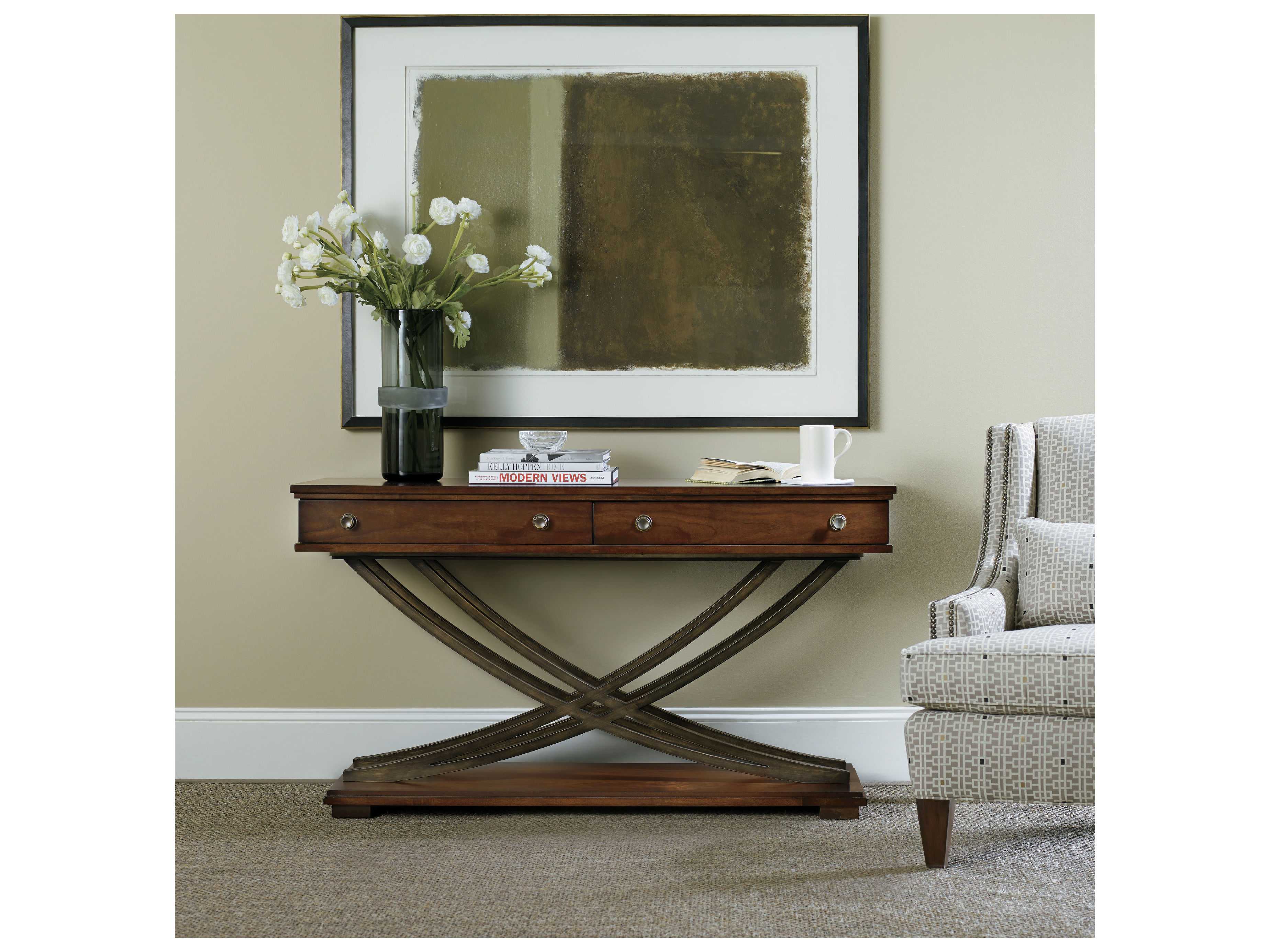 Hooker Furniture Palisade Dark Wood 54 L X 18 Wide Rectangular Console Table Hoo518380161
