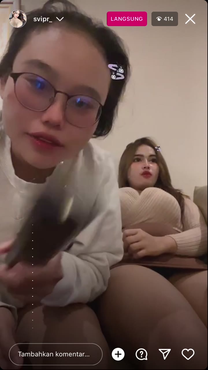 Selviana Live Ig Pake Baju Belahan Coklat