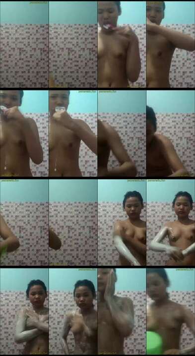18yo nisa mandi aja direkam (4)