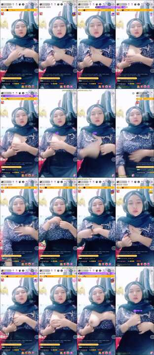 jilbab binal pulang kerja mainin toket