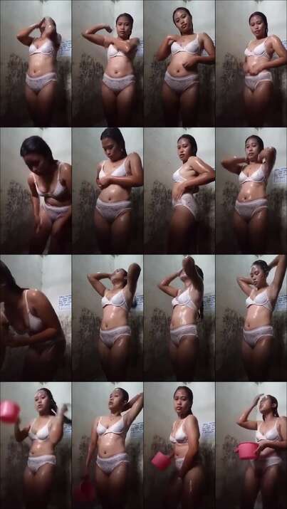Live gadis desa cd bh putih mandi