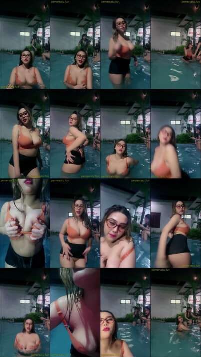 selebgram live di kolam renang