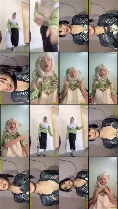 hijab chindo cosplayer 18yo kasih liat belahan fulldur
