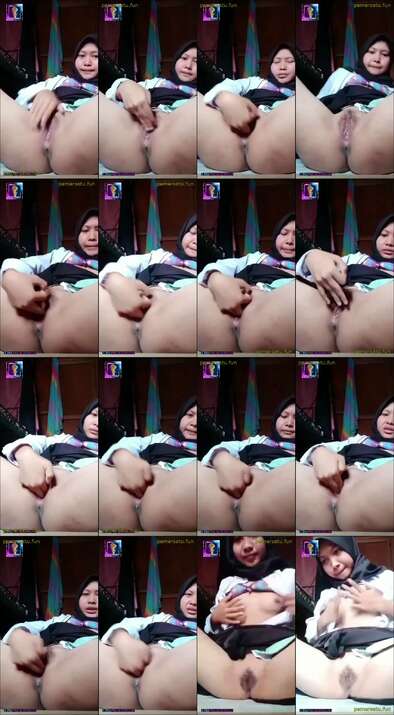 Hijab Hitam 18Yo Colok Memek Sempit