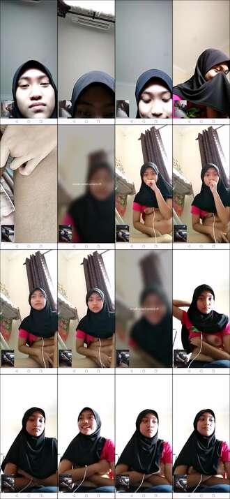 Gadis Remaja Hijab VCS Sampe Cowoknya Crot