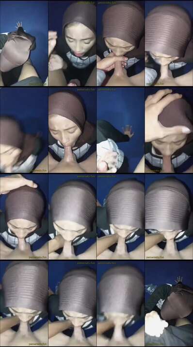 Disepong Hijab Sange Crot Di Muka