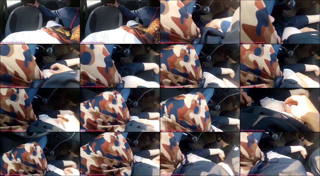 Megang2 abg jilbab di mobil siang hari