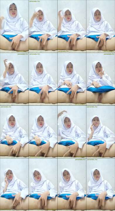 hijab seragam 18yo sange colok memek hitam