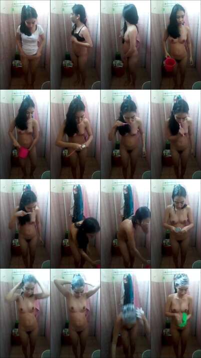 Indo - Nitha VC ama ayang sambil mandi