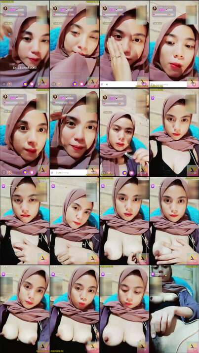 hijab cakep mainin toket