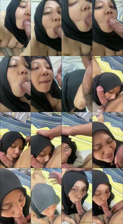 hijab hitam sepong kontol sambil tiduran