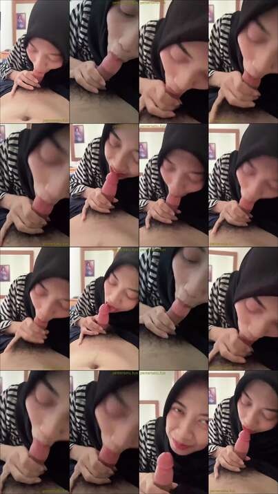jilbab hitam penurut sepong kontol