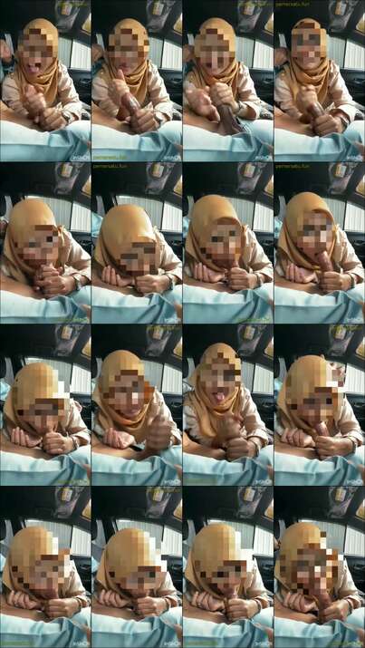 hijab cantik sepong kontol di mobil (2)