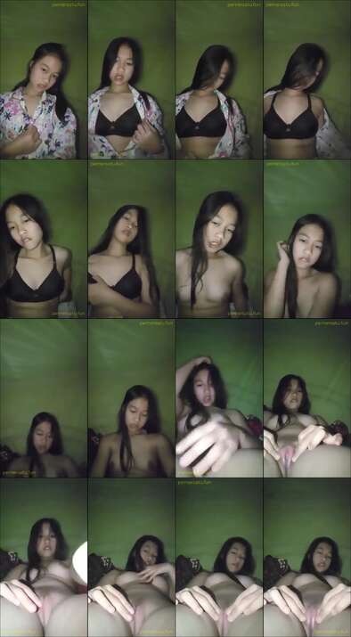 abg 18yo cantik pake baju tidur kebelet sange sendiri