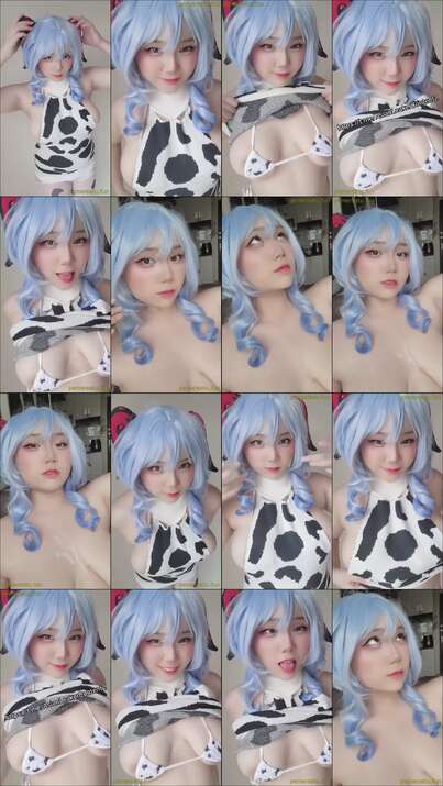 kompilasi tsunnyanchan abg 18yo cosplay cow ganyu