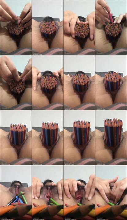 Viral ABG Masukin Banyak Pensil Ke Memek