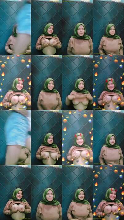jilbab hijau toket gede