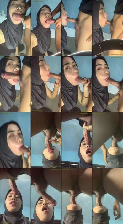 jilbab hitam sepong kontol berotot