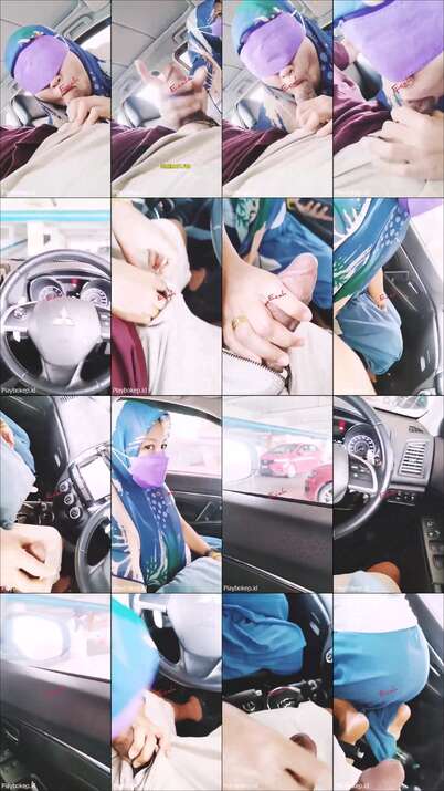 jilbab biru sepong kontol gede supir grab