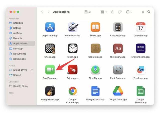 FaceTime app on a Mac FaceTime app on a Mac