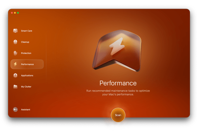 cleanmymac optimizing performance interface