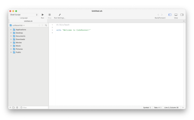 coderunner code edit tool mac