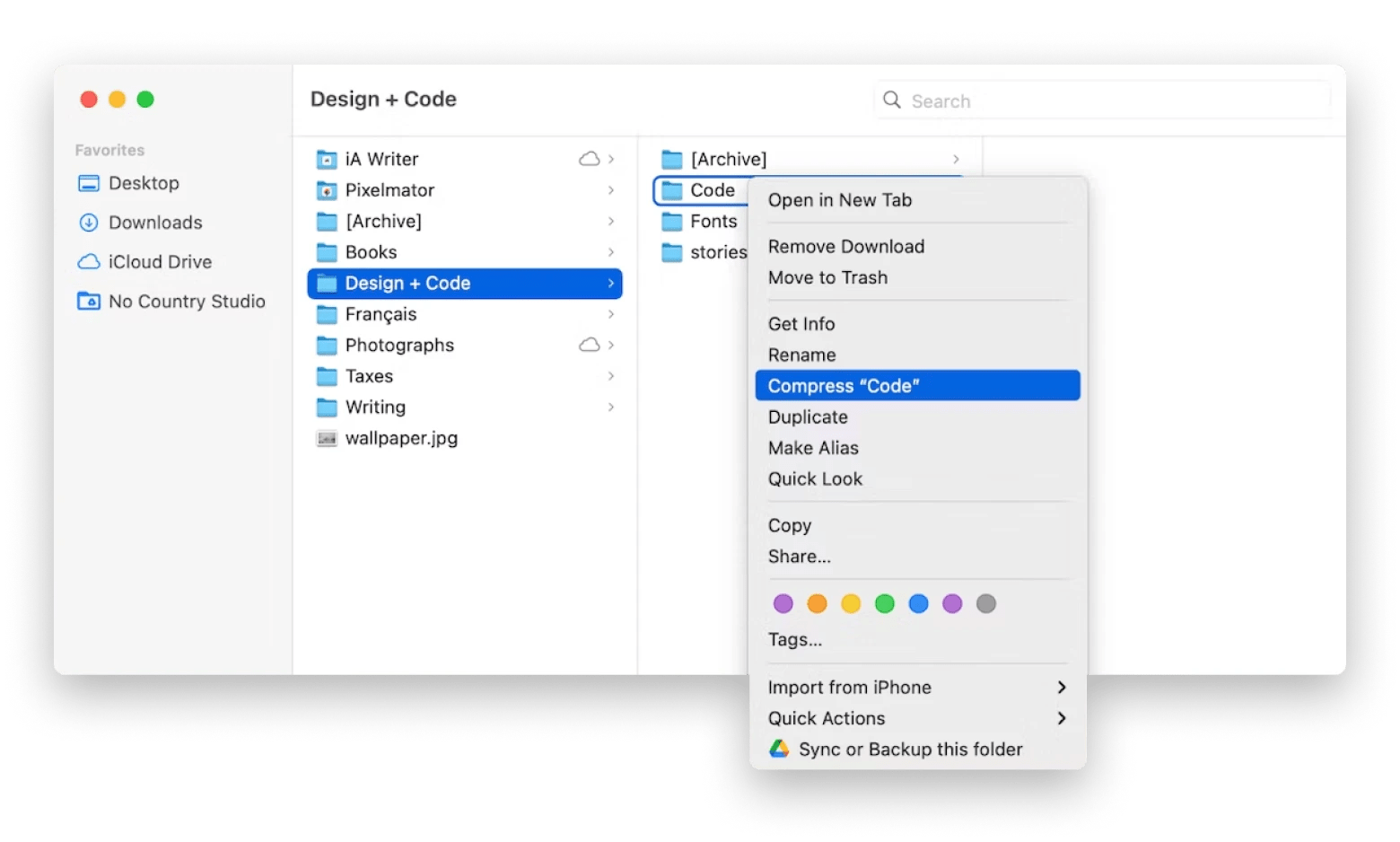 How to create a new folder on mac