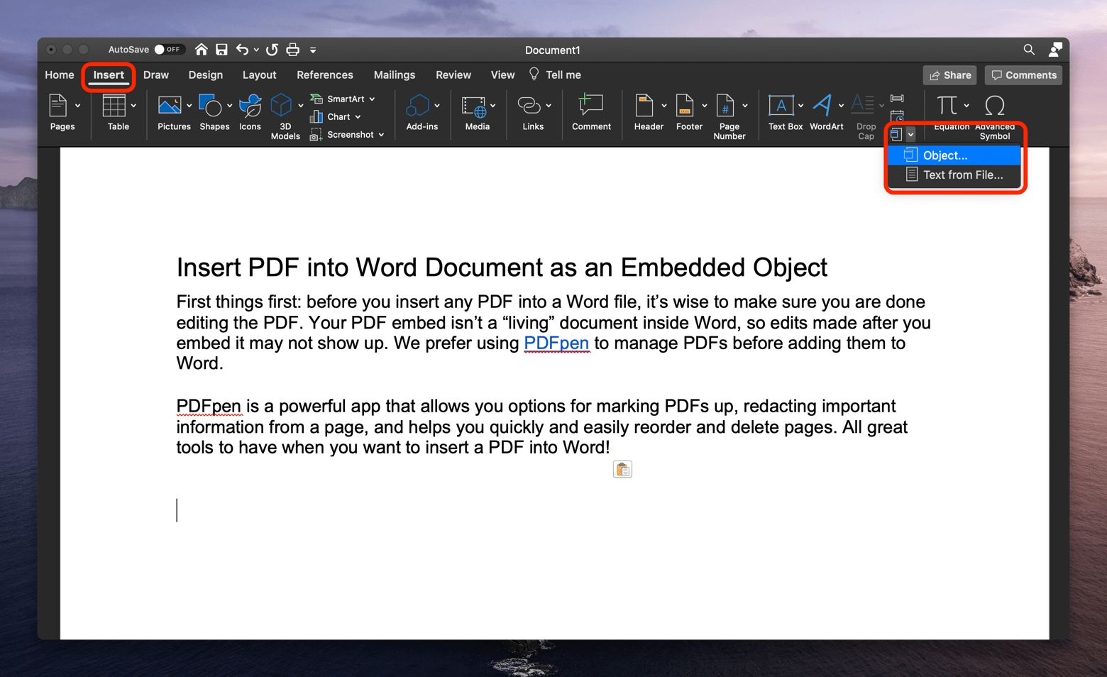 How To Insert A Pdf Into Word - Best Gradient Designs in Retina