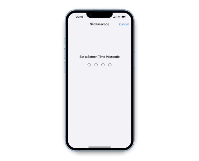Set a Screen Time Passcode