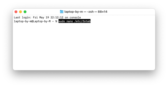 Aktivieren Sie NTFS mit Terminal Aktivieren Sie NTFS mit Terminal