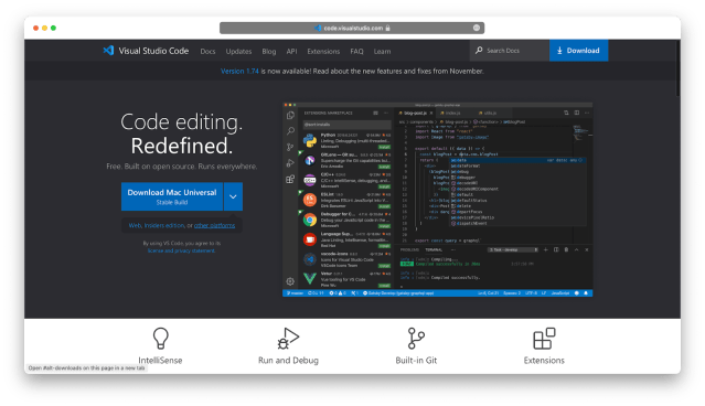 vs code editor python mac