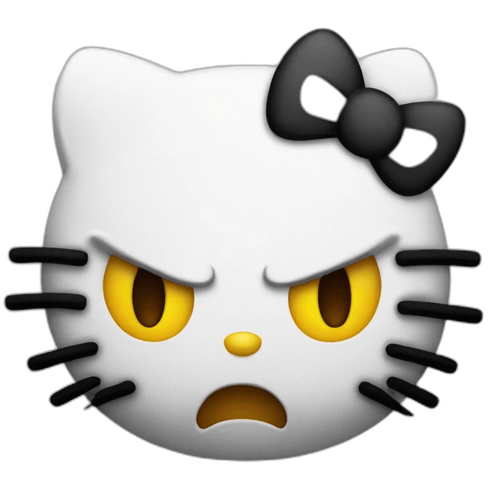 Hello Kitty Face Is Angry Toppng - Download Ultra HD Dark Image | 4K