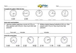 second grade time worksheets edhelpercom