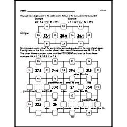 fourth grade number sense worksheets analyze arithmetic patterns