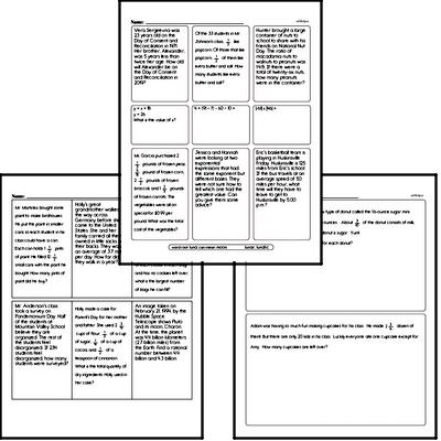 sixth grade math word problems worksheets mixed operations math word problems edhelper com