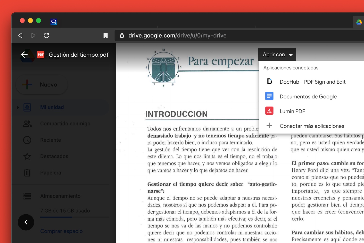 Editar PDF con herramientas integradas en Google Drive