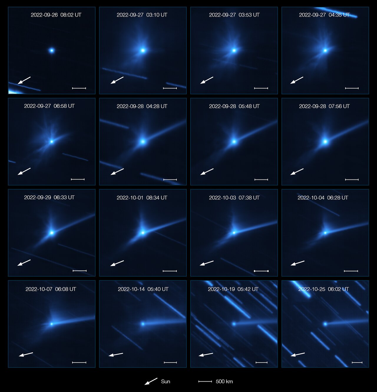 Imágenes de MUSE tras el impacto de DART