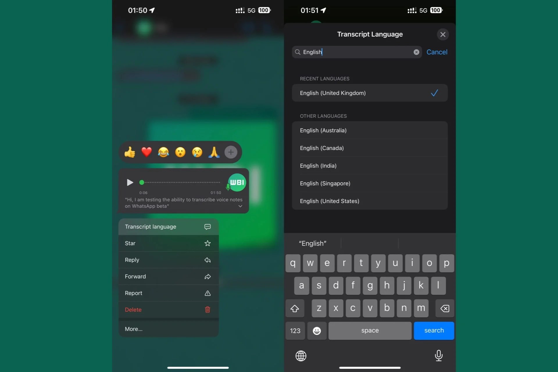 Mensajes de voz a texto con la función oficial de WhatsApp