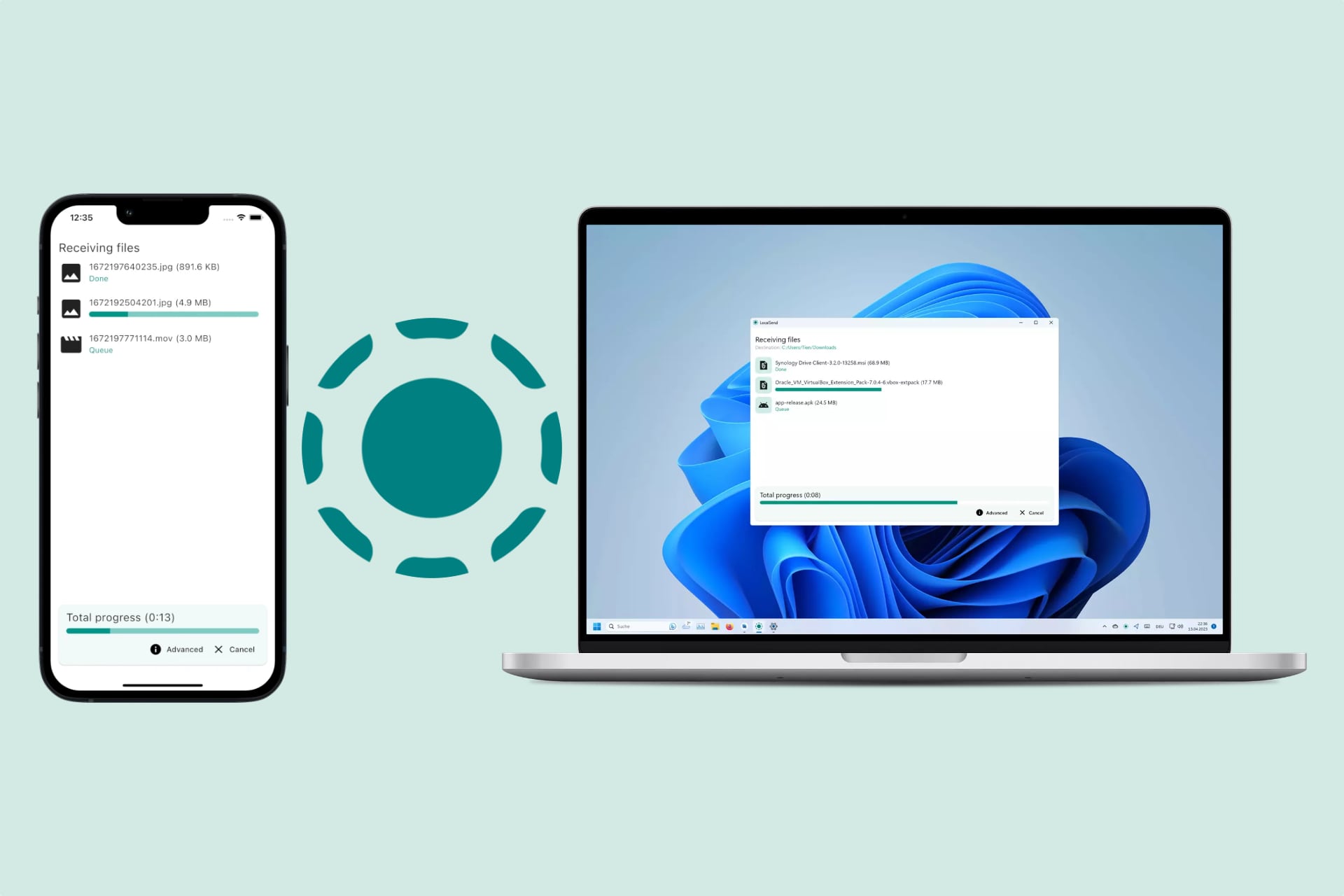 Compartir archivos entre dispositivos, gratis y sin cables con LocalSend