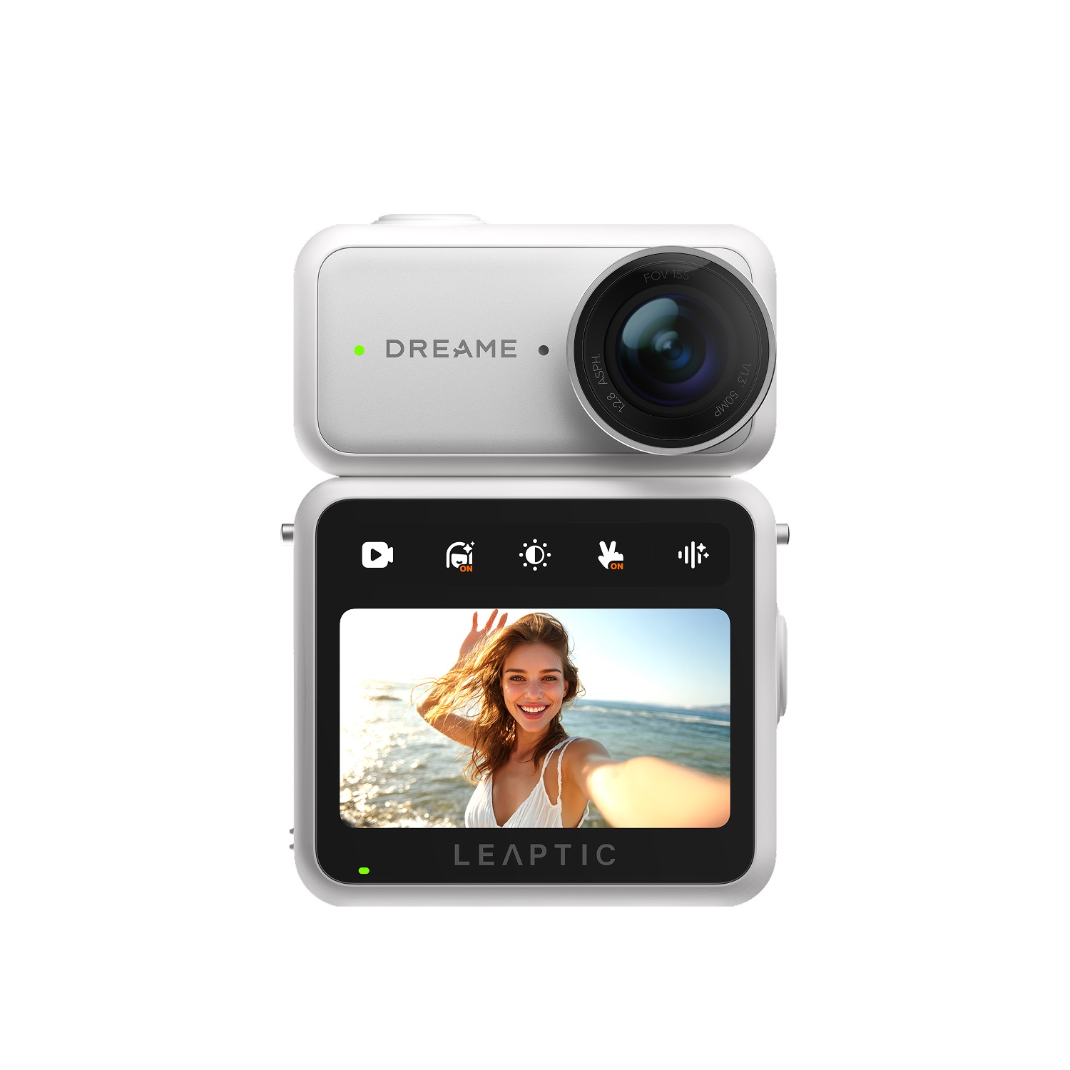 Dreame LEAPTIC Cube en color blanco, cámara 8K portátil de 55,9 g